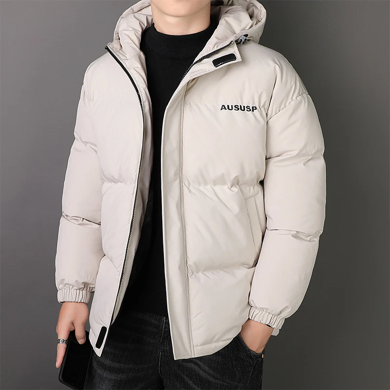 Men's New Fashion Hooded Jacket Autumn And Winter Cotton Padded Jacket Men's Clothes Cotton Padded Jacket