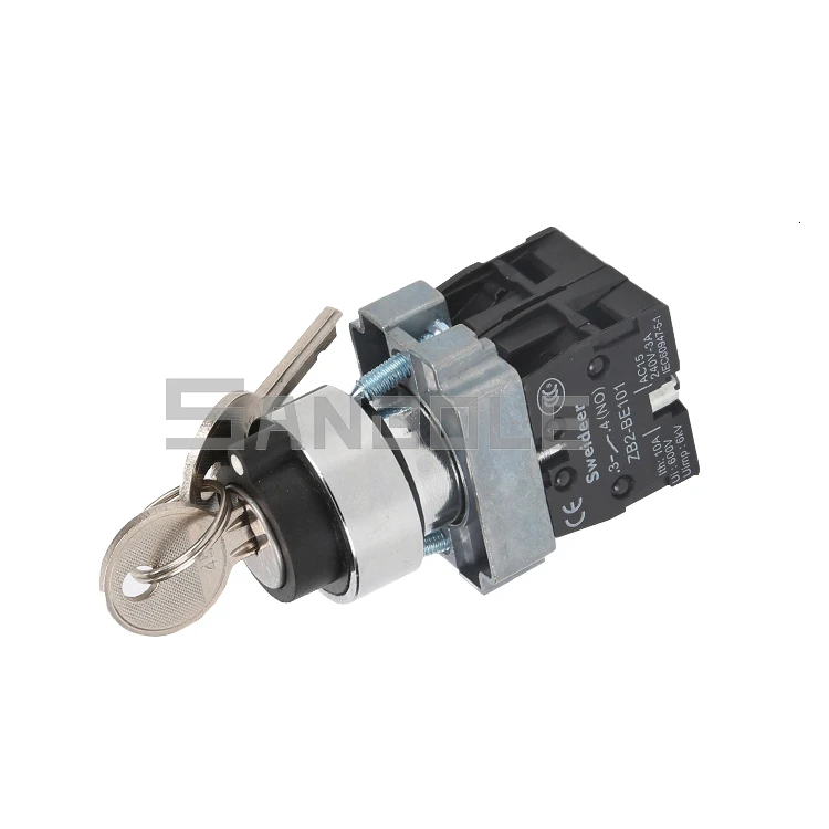 Поворотный переключатель кнопка 22 мм ручка блокировки фиксация металлический