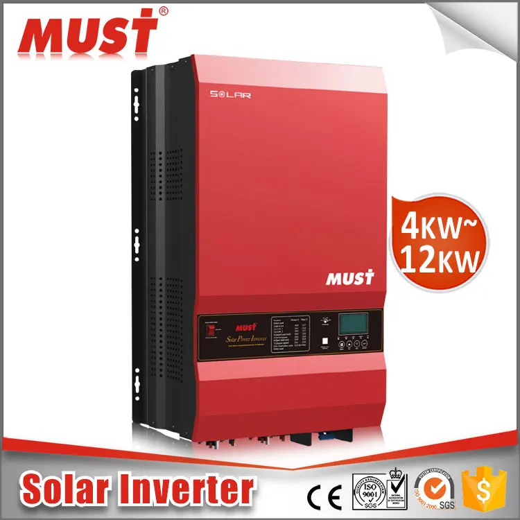 

MUST off grid solar hybrid 8000 watt pure sine wave inverter 48v 230v With 200A MPPT Controller with 200A MPPT Solar Controlller
