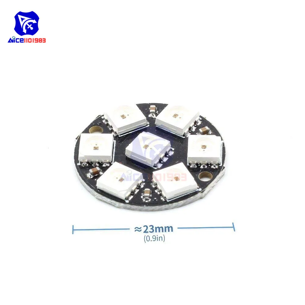 Diymore WS2812 5050 RGB светодиодный кольцевой светильник 7 бит s со встроенным драйвером