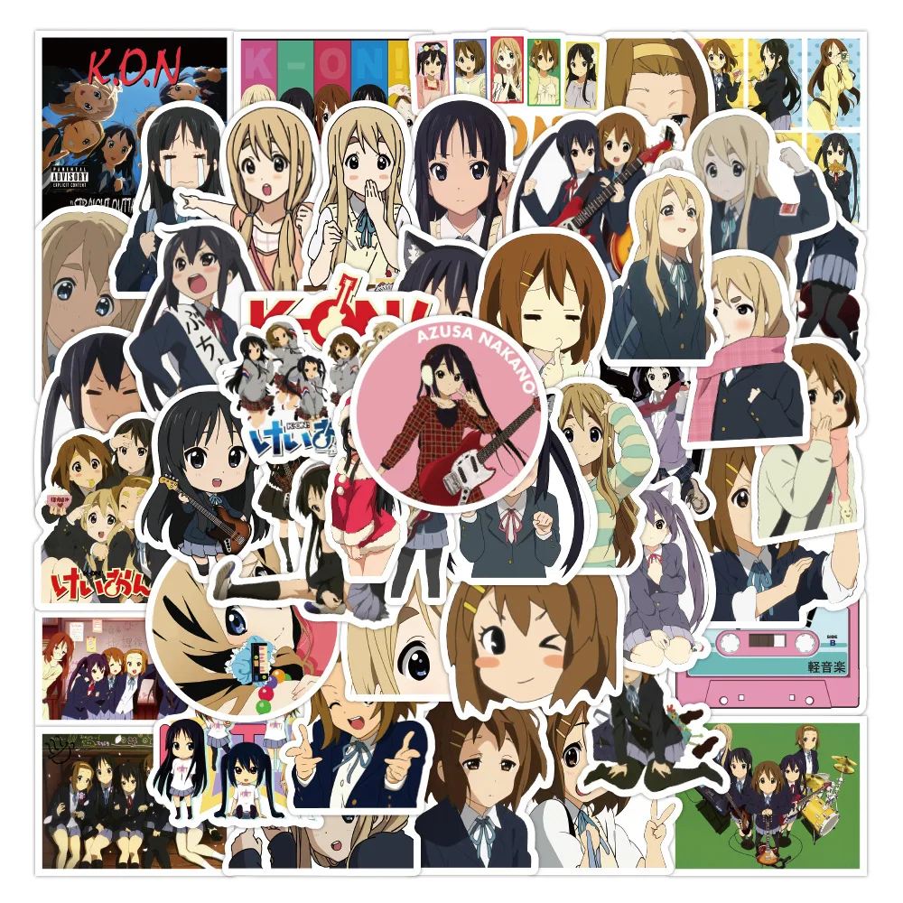 10/30/50 Pcs Anime Music Story Hot K-ON Poster Stickers Fridge Phone Laptop Luggage Wall Notebook Graffiti Kids Toys Gifts