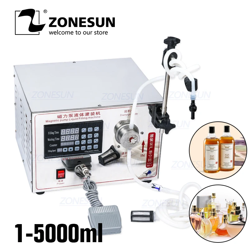 ZONESUN одноголовочная маленькая машина для розлива воды и напитков машины духов