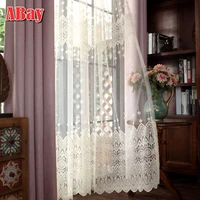 white sheer curtains for living room tulle windows for the bedroom curtains embroidery home decoration floral voile drapes