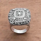 Популярные Ретро дворец тайское серебристого цвета для мужчин кольцо Ethinc вечерние Обручальные кольца вечерние мужские кольца ювелирные изделия ручной работы аксессуары Размеры на возраст от 5 до 12 лет