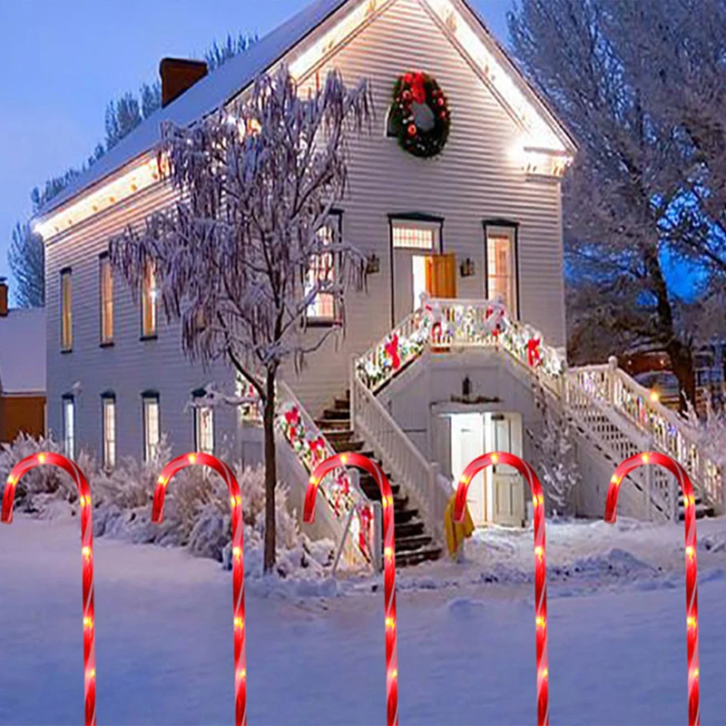 Заземляющие огни снежинки звезды один с пятью огнями рождественские садовые
