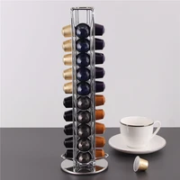 40 cups nespresso coffee pods holder rotating rack coffee capsule stand dolce gusto capsules storage shelve organization holder