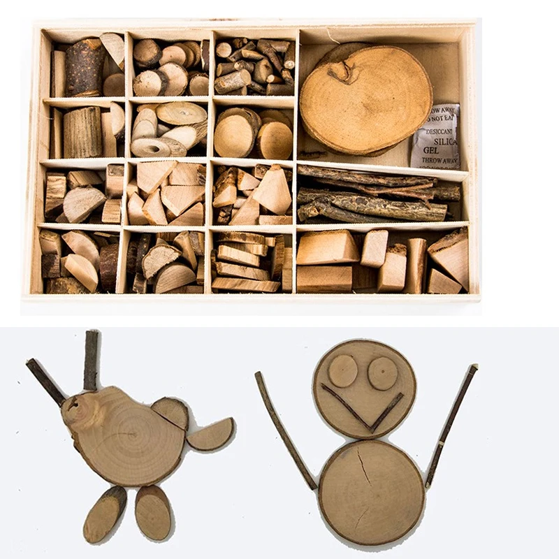 

Детские игрушки из натурального дерева для творчества и творчества, оригинальные деревянные блоки ручной работы, рисование на искусстве, д...