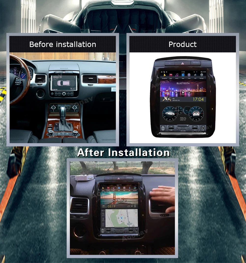 Автомагнитола 2 din на Android с GPS мультимедийный плеер для Volkswagen Toureg 2010-2017