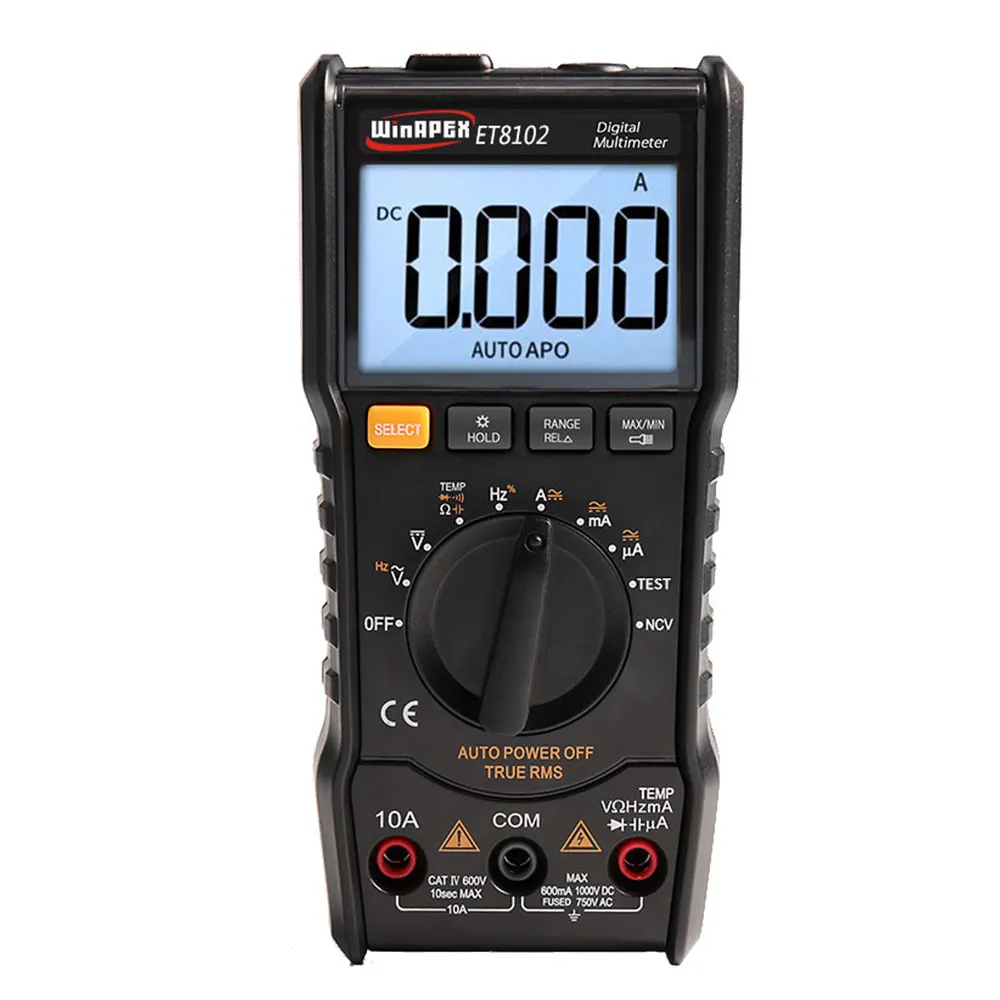 

1Pcs ET8101 LCD Digital Multimeter AC DC Voltage Freguency Multitester Current Tester Luminous Display Digital Small Multimeter