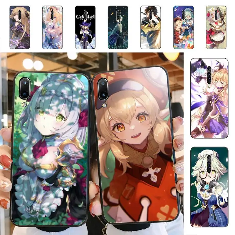 YNDFCNB Genshin воздействия чехол для телефона Vivo Y91C Y11 17 19 53 81 31 91 55 V17 11i 9 Фот Для oppo |