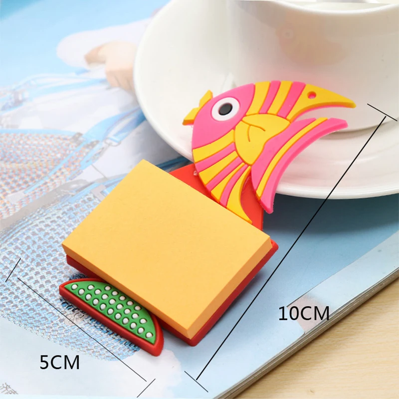 Милые животные примечание бумажные магниты для холодильника стикер сообщений