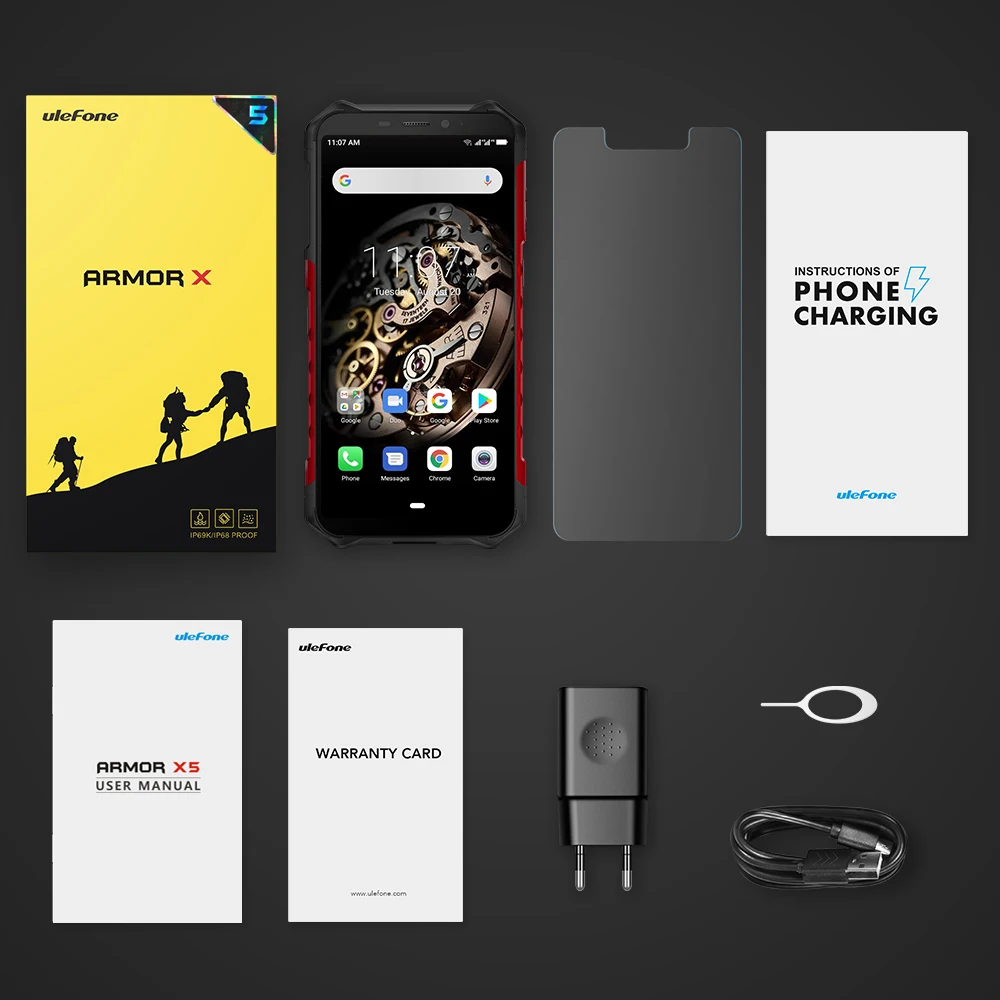Смартфон Ulefone Power X5 5 дюймов MT6762 Octa IP68 Android 10 0 3 Гб оперативной памяти 32 встроенной NFC