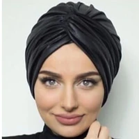 2020 high quality suede turban caps for women soild color female head wraps muslim turban inner hijabs islamic headscarf bonnet