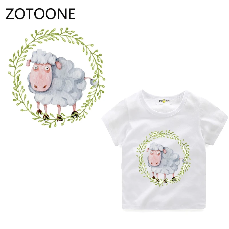 ZOTOONE милые животные патч Овцы утюжок на Патчи для одежды стикер сердца детей