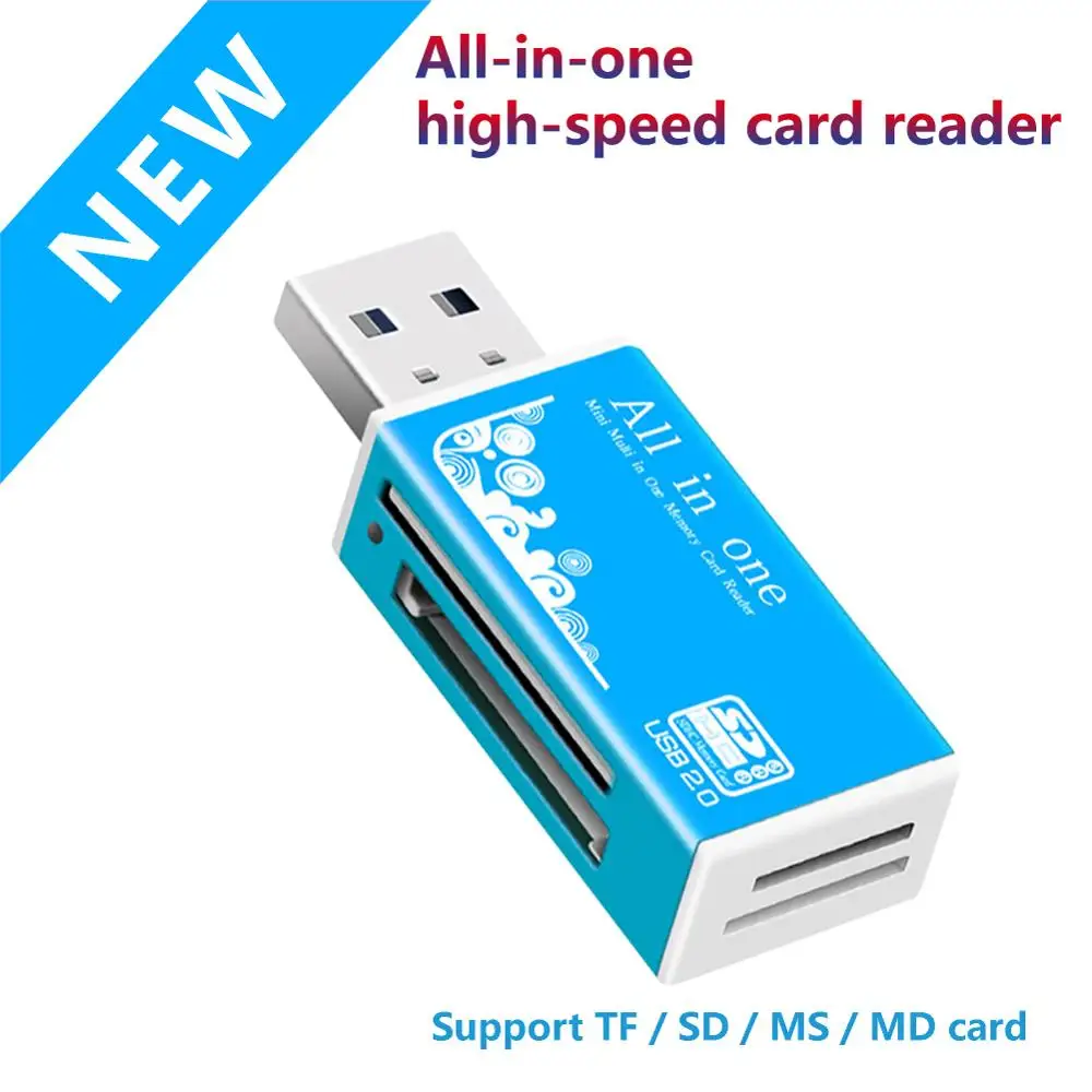 6 цветов все в 1 Usb Кардридер высокоскоростной SD TF usb 2 0 Micro кардридер USB карта памяти