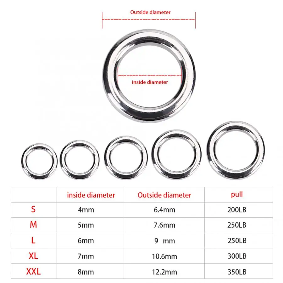 50 шт. рыболовные кольца из нержавеющей стали | Спорт и развлечения