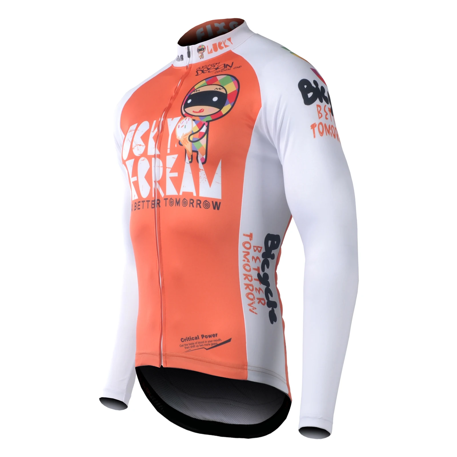 Мужская велосипедная футболка с длинным рукавом 3 задними карманами и