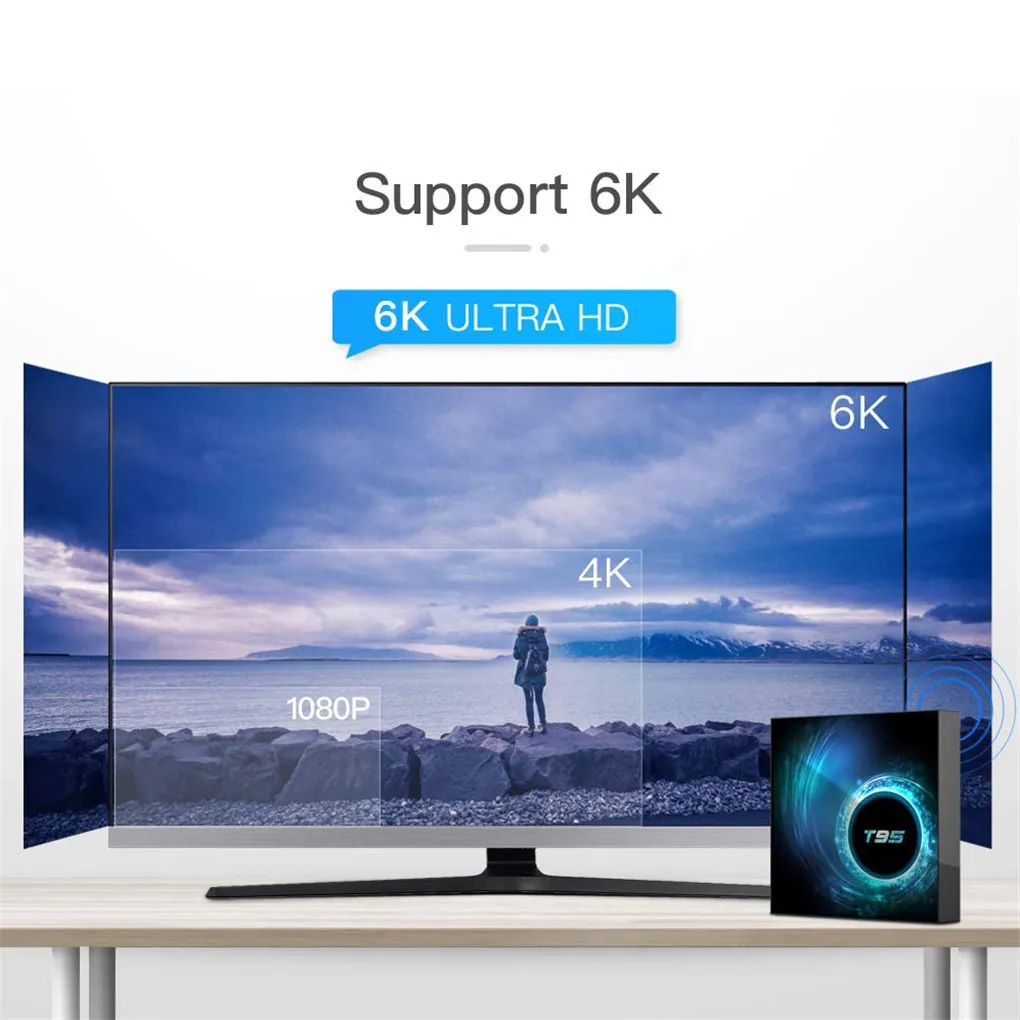 4 ядра ТВ коробка большая Ёмкость телевизионный приемник для Android 10 0 HD2.0 Media Player