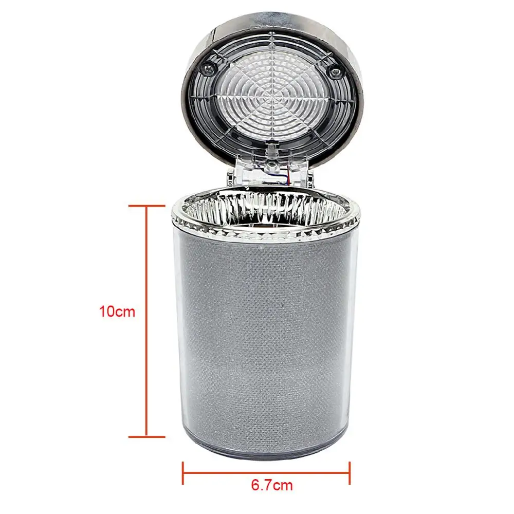 

Car Cigarette Ashtray for Cup Holder Car Air Vent Cigarette Ashtray with LED Light Color Changing and Cover for Cars CSV