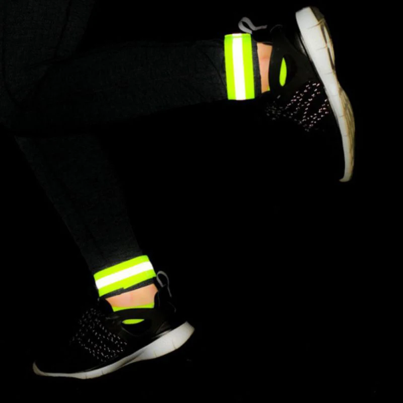 2PCS Reflective Safety Belt Adjustable Wrist Leg Ankle Shoulder Warning Bracelet Wristband Night Running Armband | Безопасность и