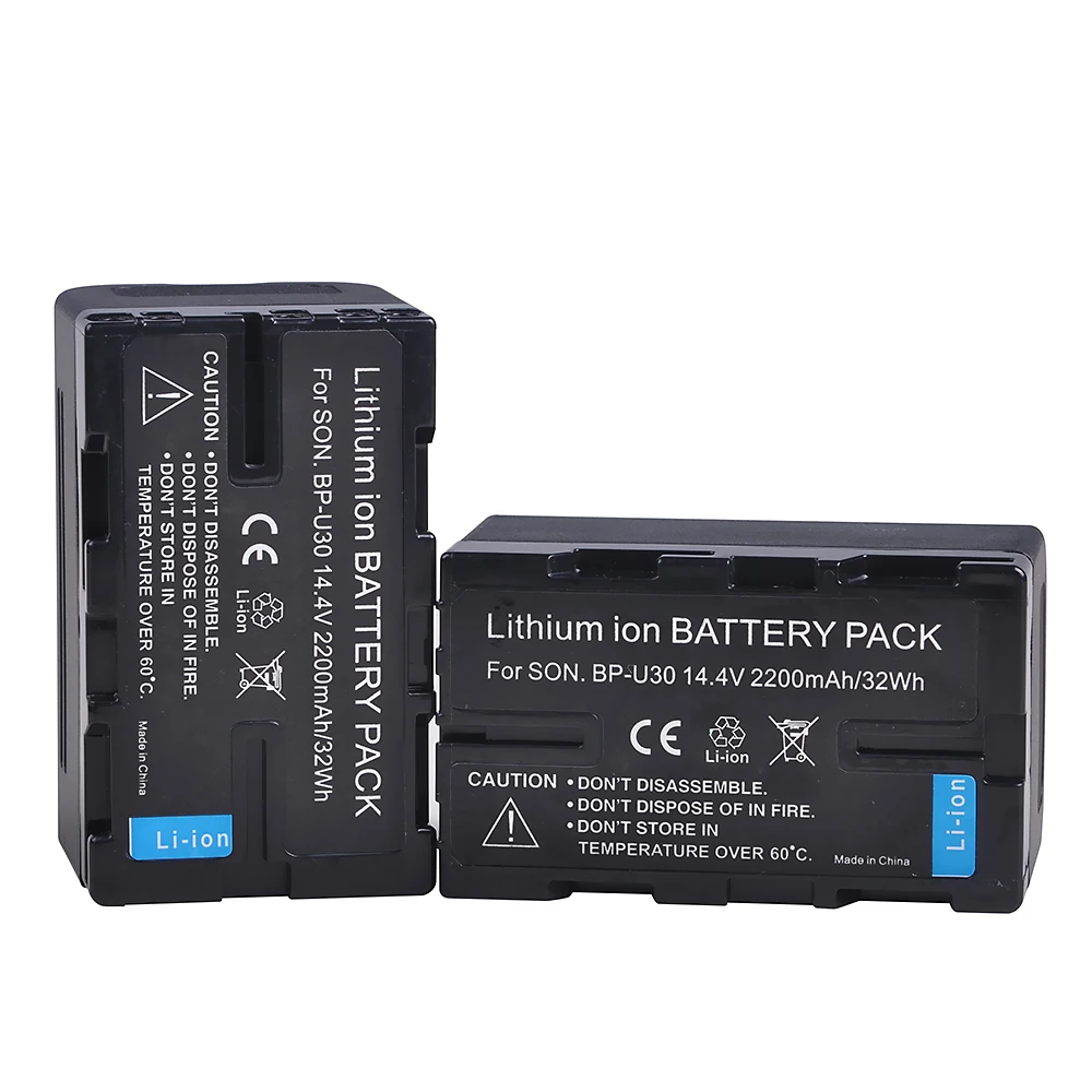 

2Pcs 2200mAh BP-U30 BPU30 BP U30 Rechargeable Camera Batteria for Sony XDCAM EX PMW100 PMW150 PMW160 PMW200 PMW EX1 EX3