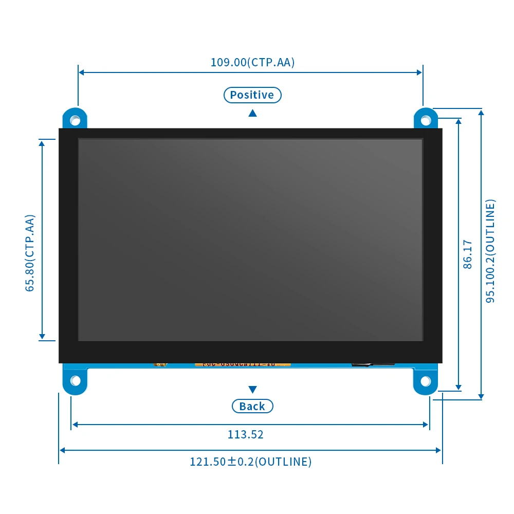 5-дюймовый ЖК-дисплей AIDA64 емкостный сенсорный модуль HDMI 800x480 для Raspberry Pi 3 Pi4 ПК