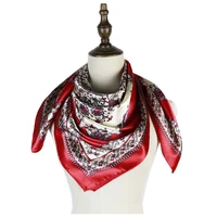 square silk scarf for women luxury bufanda mujer femme hijab shawls