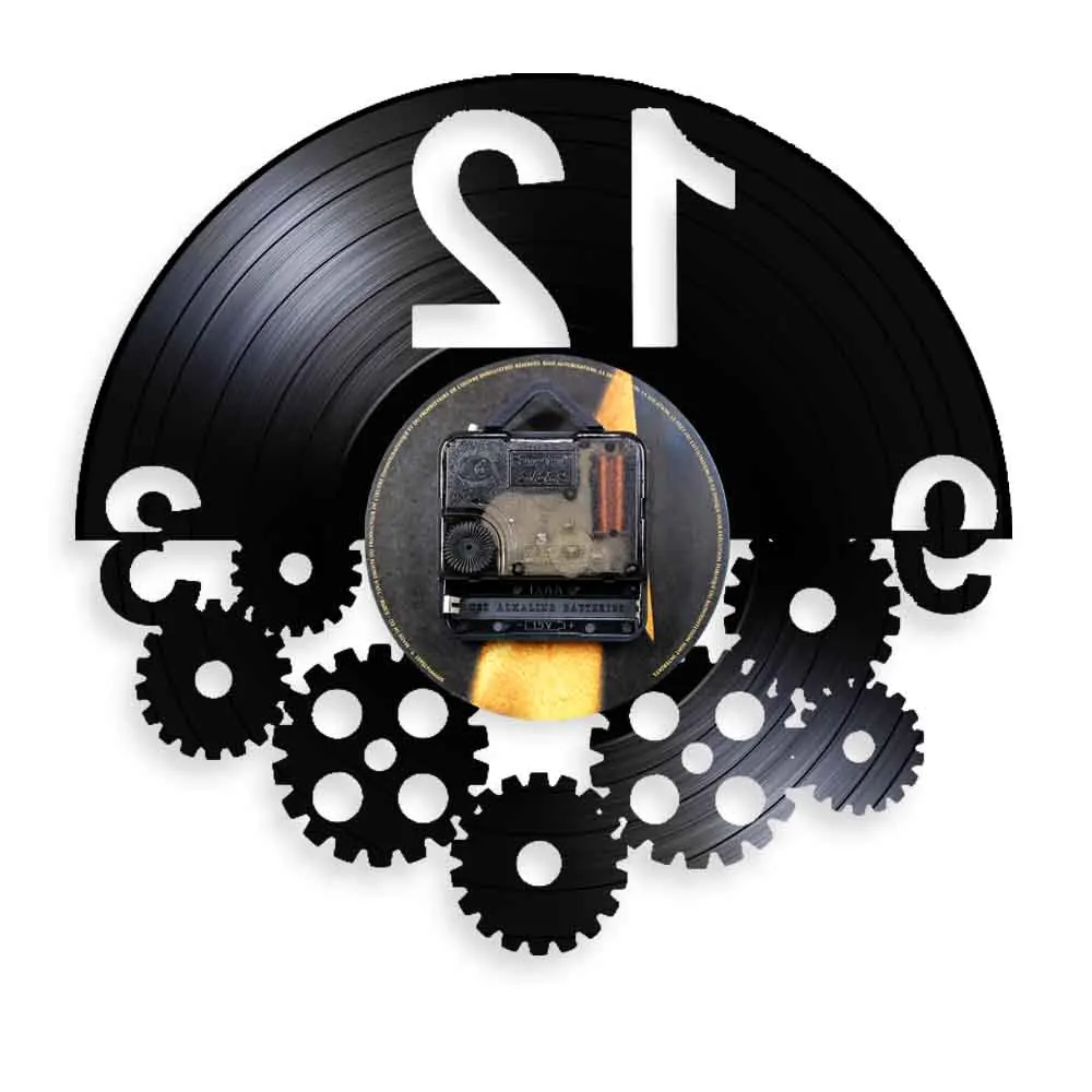 Настенные часы с виниловой пластиной в стиле ретро | Дом и сад