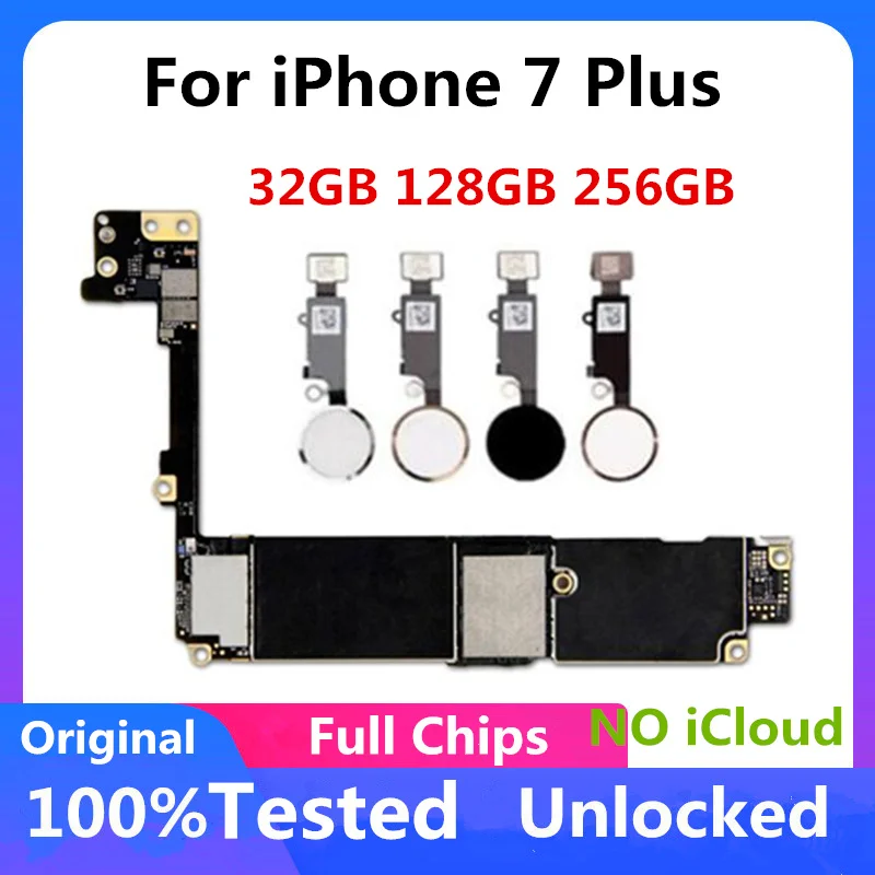 Фабрика разблокирован для iphone 7 Plus материнская плата с/без сканера отпечатков