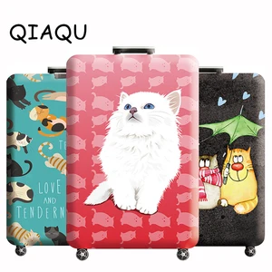 QIAQU Новый защитный чехол для путешествий с животными 18-32 дюймов Чехлы аксессуары чехол с рисунком кошкисобаки чехол для чемодана пылезащитный чехол