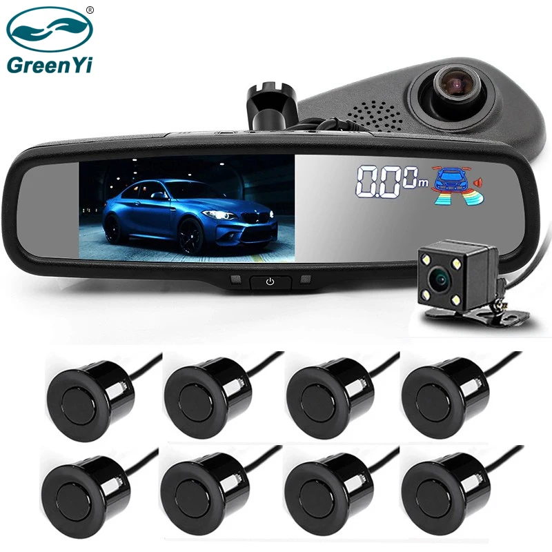 GreenYi автомобилей Видео парковочный радар Сенсор резервный парковки 5 дюймов 1080P