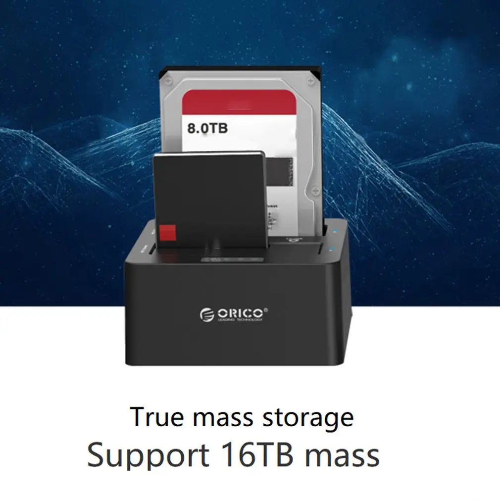 ORICO USB 3 0 для жесткого диска с интерфейсом SATA чехол Dual Bay внешний жесткий диск Док