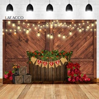laeacco rustic barn rose flower photocall backdrop valentines day wedding couple portrait photography background photo studio