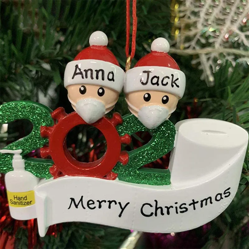 Рождественские украшения для дома 2020 карантин рождественская подвеска украшение сделай сам с именем