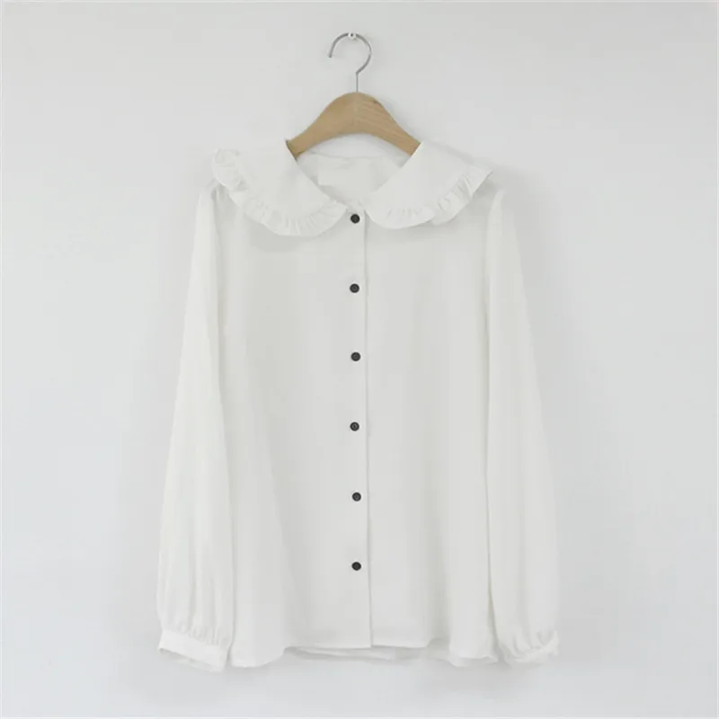 Винтажная однотонная хлопковая белая рубашка женские большие Топы женская