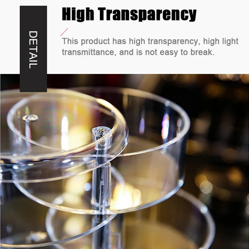

Creative 2/3/4/5 Layers Rotatable Jewelry Box New Fashion Jewelry Organizer Earrings Ring Storage Box Cosmetics Beauty Container