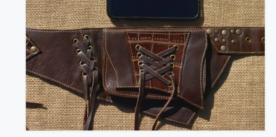 Средневековая поясная сумка из искусственной кожи для косплея винтажный рыцарь