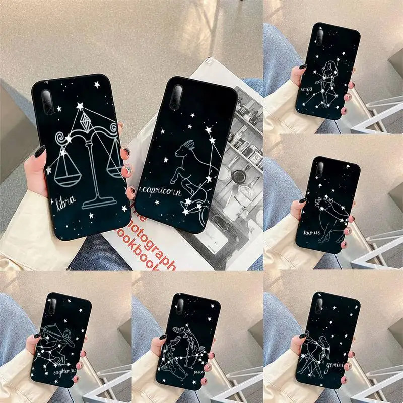 

Constellation Zodiac Signs Phone Case For Samsung S note S10E 6 7 8 9 10 20 plus edge lite Cover Fundas Coque