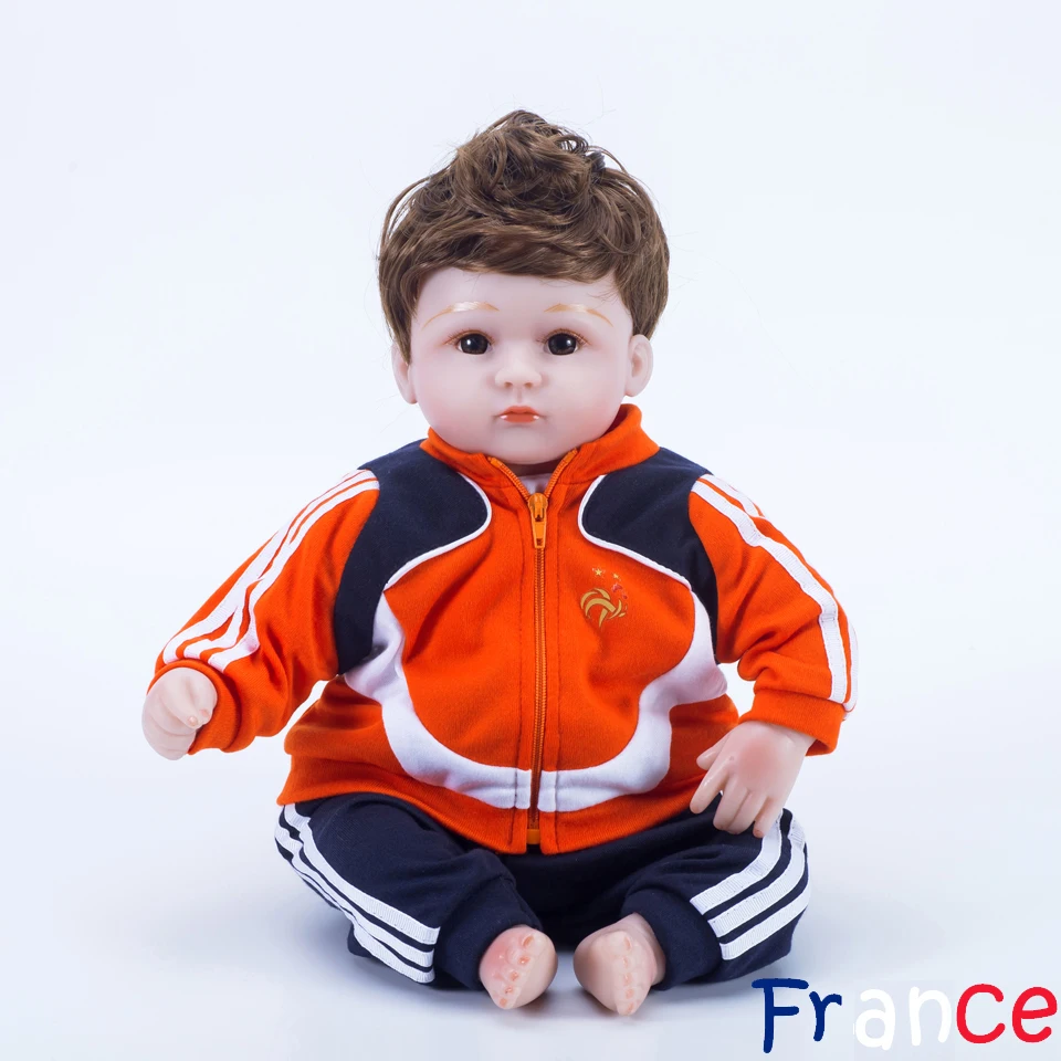 18 дюймовая Кукла reborn baby silicon bebe sports футбол футбольные игрушки для детей Франция