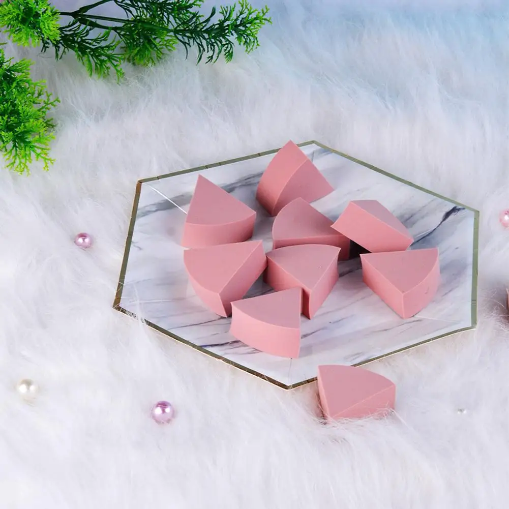 10 шт. Веерообразный спонж для пудры основы макияжа влажного и сухого блендер с