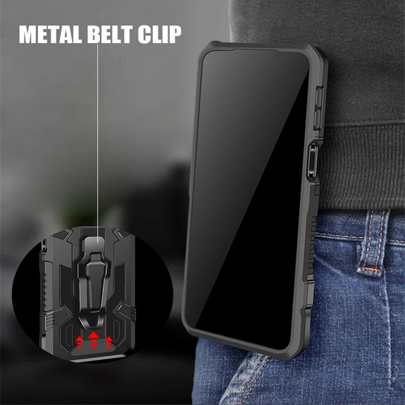 

Shockproof Case For POCO X3 NFC M3 Xiaomi Redmi Note 9 9S 7 8 5 10 Pro 9A 9C For Xiaomi Mi 10T Pro Lite Hybrid Armor Stand Cover