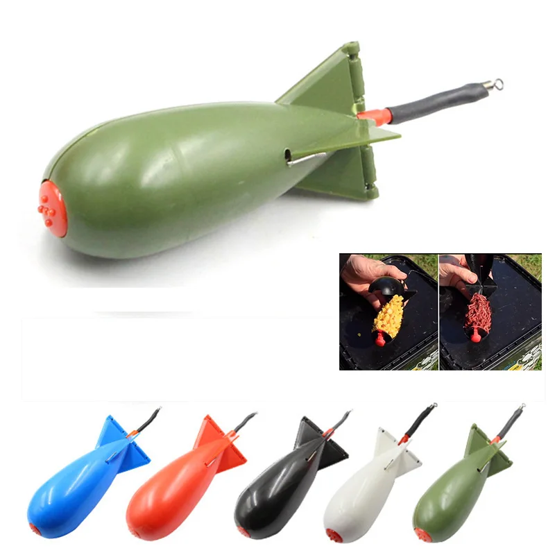 

S M L Carp Fishing Rocket Feeder Spod Bomb Float Lure Bait Holder Spomb Pellet Rockets Feeders Position Gear Accessories