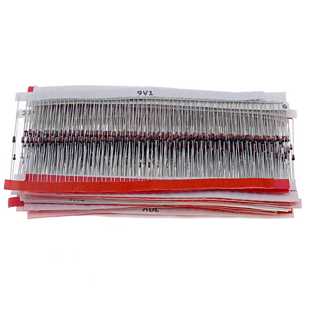 

1020pcs/lot 34 value x 30pcs 0.5W 2V~47V 1/2W high-voltage Zener diode kit set