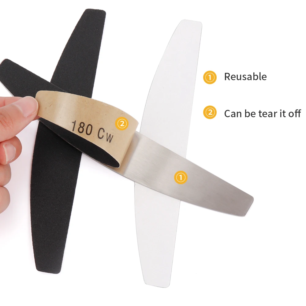 10 шт. сменная Песочная бумага двусторонний Маникюр пилка для ногтей средство