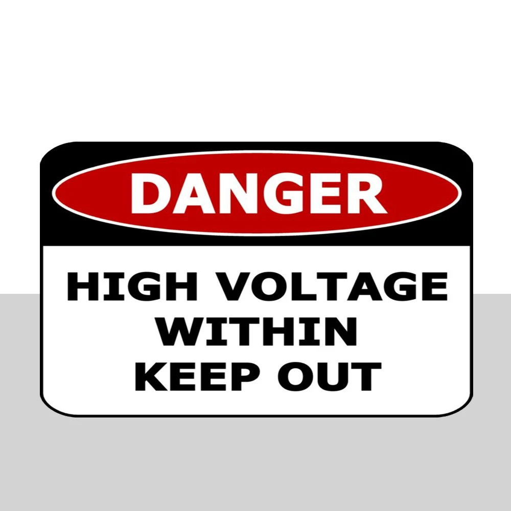 

Danger High Voltage Within Keep Out" OSHA Safety Warehouse Office Sign Metal Decor