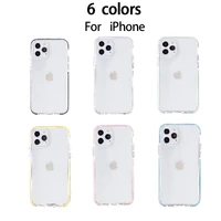 luxury transparent shockproof silicone case for iphone 12 mini 11 pro max case xs max xr x 8 7 6s plus case silicone back cover