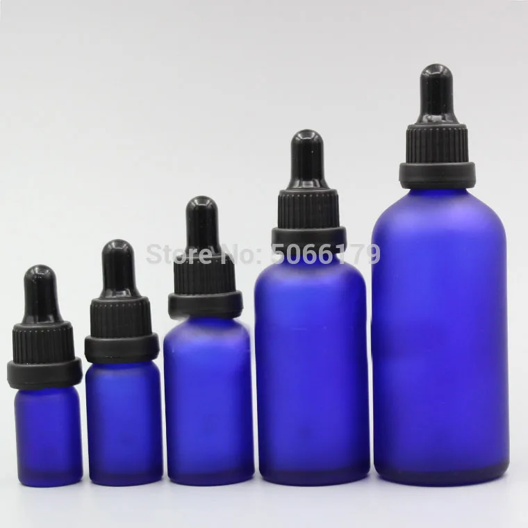 Матовый синий стеклянный флакон капельница 5 100 мл многоразовый контейнер для