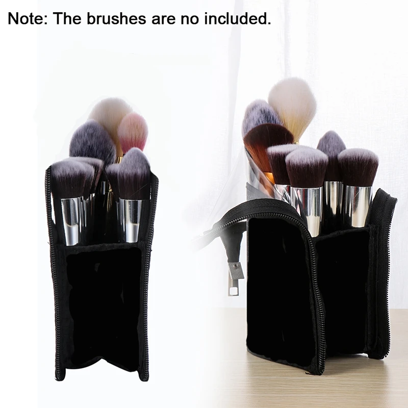 Полиуретановый Дорожный Чехол-карандаш для кистей макияжа органайзер на молнии