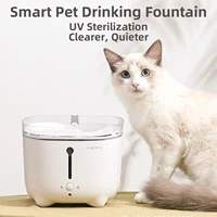 pet drinking fountain with ultraviolet light purified water dispenser for cats water quality detection indicator