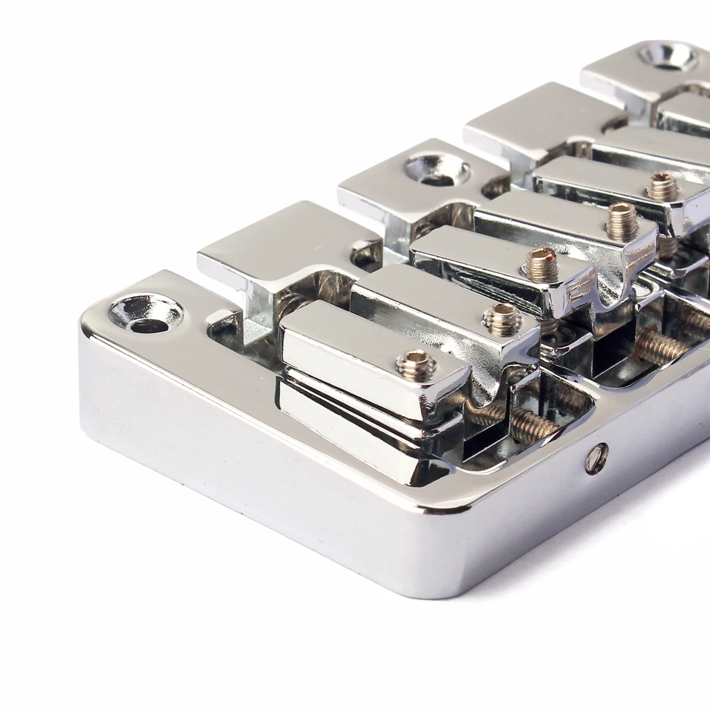 

4-String Quality Electric Bass Guitar Instrument Bridge Chrome DIY Accessory